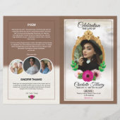 フローラ葬儀プログラムテンプレート (正面)