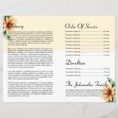 フローラ葬儀プログラムテンプレート (裏面)