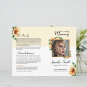 フローラ葬儀プログラムテンプレート (スタンド正面)