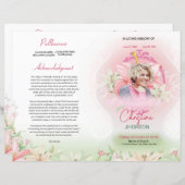 フローラ葬儀プログラムテンプレート (正面/裏面)