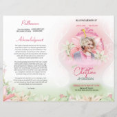 フローラ葬儀プログラムテンプレート (正面)