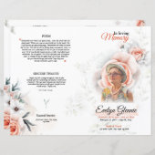 フローラ葬儀プログラムテンプレート (正面/裏面)