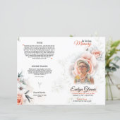 フローラ葬儀プログラムテンプレート (スタンド正面)