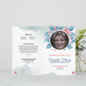 フローラ葬儀プログラムテンプレート (スタンド正面)