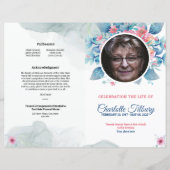 フローラ葬儀プログラムテンプレート (正面)