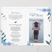 フローラ葬儀プログラムテンプレート (正面/裏面)