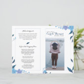 フローラ葬儀プログラムテンプレート (スタンド正面)