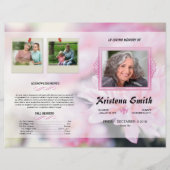 フローラ葬儀プログラムテンプレート (正面)