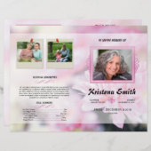 フローラ葬儀プログラムテンプレート (正面/裏面)