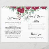 フローラ葬儀プログラムテンプレート (裏面)