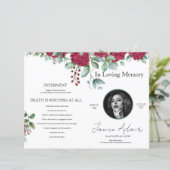 フローラ葬儀プログラムテンプレート (スタンド正面)