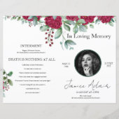 フローラ葬儀プログラムテンプレート (正面)