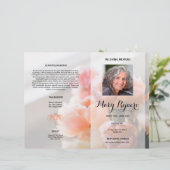 フローラ葬儀プログラムフライヤーテンプレート (スタンド正面)