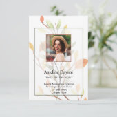 フローラ葬儀祈りの言葉カードテンプレート (スタンド正面)