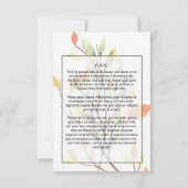 フローラ葬儀祈りの言葉カードテンプレート (裏面)