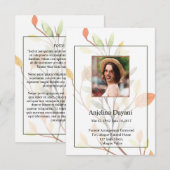 フローラ葬儀祈りの言葉カードテンプレート (正面/裏面)