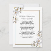 フローラ葬儀祈りの言葉カードテンプレート (裏面)