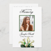 フローラ葬儀祈りの言葉カードテンプレート (正面/裏面)