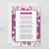 フローラ葬儀祈りの言葉カードテンプレート (裏面)