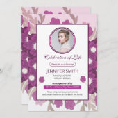 フローラ葬儀祈りの言葉カードテンプレート (正面/裏面)