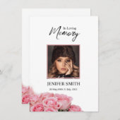 フローラ葬儀祈りの言葉カード (正面/裏面)