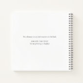 フローラ葬儀記念ゲストブック ノートブック (裏面)