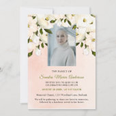 フローラ葬儀記念写真お祝い サンキューカード (正面)