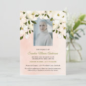 フローラ葬儀記念写真お祝い サンキューカード (スタンド正面)