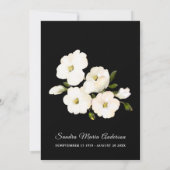 フローラ葬儀記念写真お祝い サンキューカード (裏面)