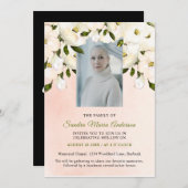 フローラ葬儀記念写真お祝い サンキューカード (正面/裏面)