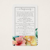 フローラ葬儀記念写真祈りの言葉カード (裏面)