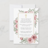 フローラ葬儀記念祈りの言葉フォトカード (裏面)