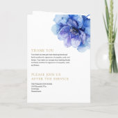 フローラ葬儀追悼式の折り畳み プログラム (裏面)