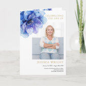 フローラ葬儀追悼式の折り畳み プログラム (正面)