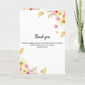 フローラ葬儀 プログラム (裏面)