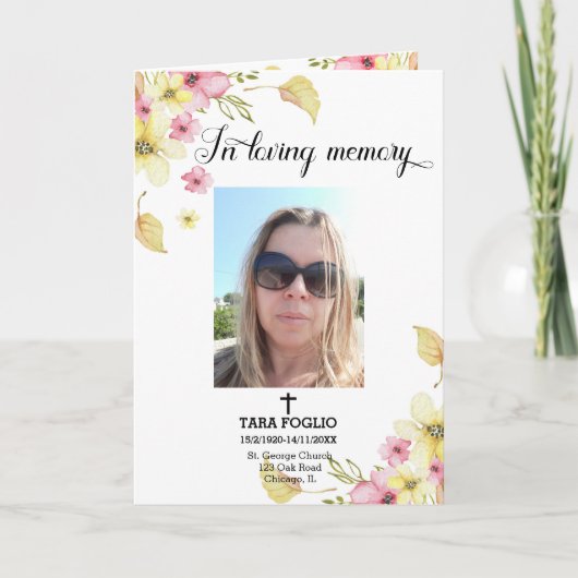 フローラ葬儀 プログラム (正面)