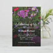 フローラ葬儀 | Wildflowerお祝い・オブ・ライフ 招待状 (スタンド正面)