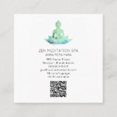 *~*フローラ蓮仏瞑想QR AP33アクア スクエア名刺 (裏面)