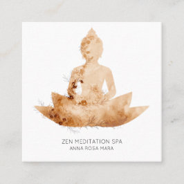 *~*フローラ蓮仏瞑想QR AP33ピーチ スクエア名刺