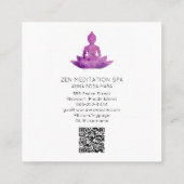 *~*フローラ蓮仏瞑想QR AP33マゼンタ スクエア名刺 (裏面)