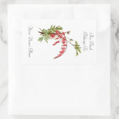 フローラ蔵書票 長方形シール (バッグ)