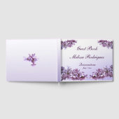 フローラ薄紫フラワーズキンセアニェラゲストブック ゲストブック (全面)