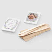 フローラ薄紫ラベンダーフレームバプテスマ ハンドファン (組立なし)