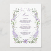 フローラ薄紫ラベンダーフレームメニュー メニュー (正面)