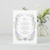 フローラ薄紫ラベンダーフレームメニュー メニュー (スタンド正面)