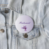 フローラ薄紫結婚の花嫁ピン 缶バッジ (インサイチュ)