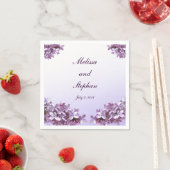 フローラ薄紫結婚花 スタンダードカクテルナプキン (インサイチュ)