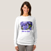 フローラ薄紫花救私たちのミツバチ Tシャツ (正面フル)