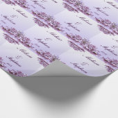 フローラ薄紫花結婚包み紙 ラッピングペーパー (角)