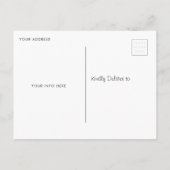 フローラ薬剤師卒業発表はがき 案内ポストカード (裏面)